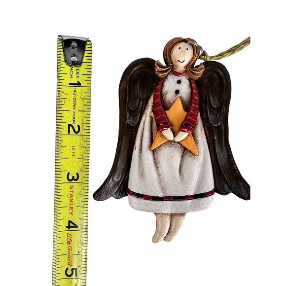 2 Hannah’s Handiworks - 1 Heart & 1 Star Angel Christmas Ornaments VG no tags - Picture 7 of 7